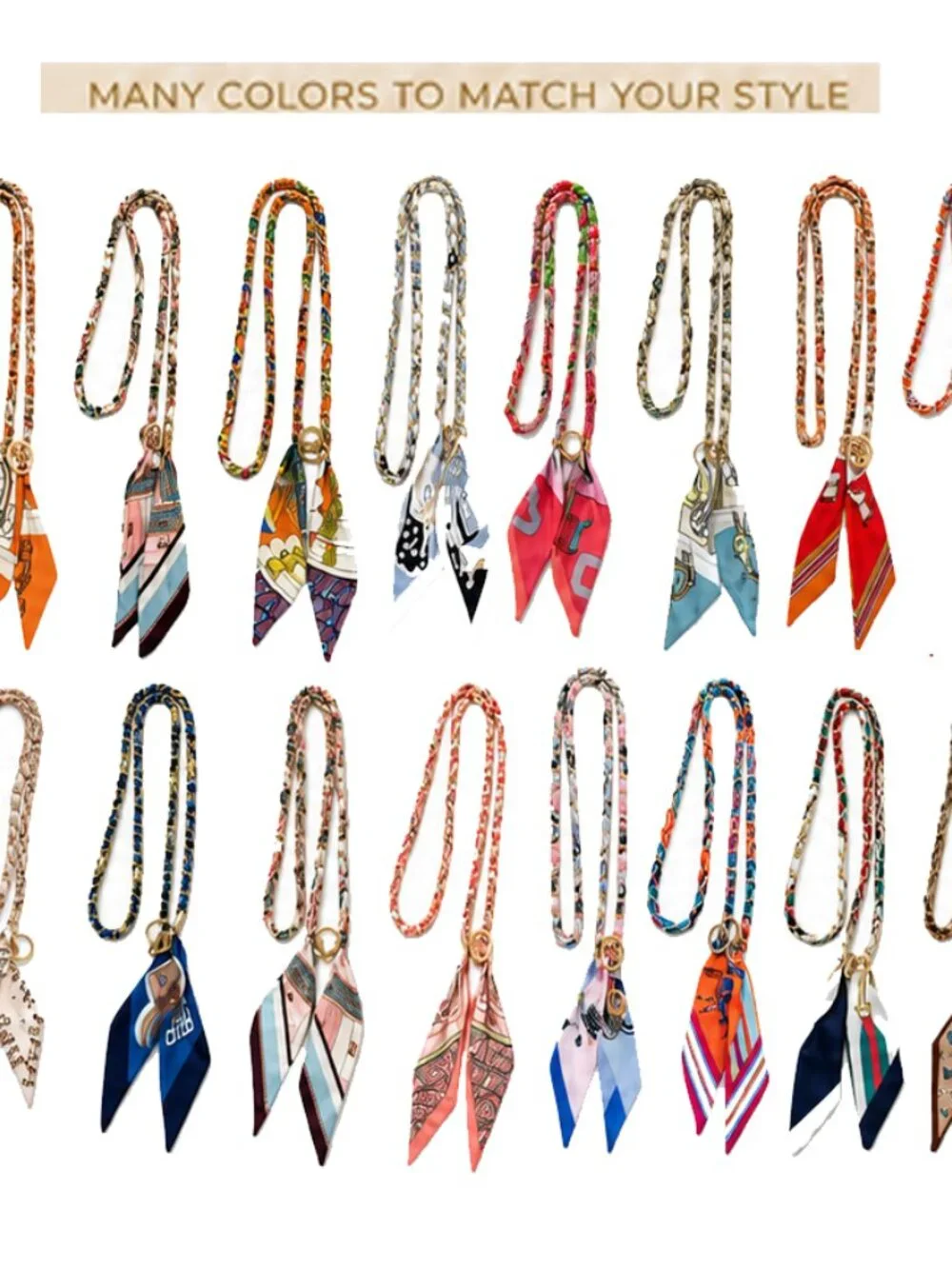 Ribbon Chain Phone Crossbody Lanyard with clear Tether Patch